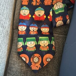 South Park men’s Tie - Blue and Orange